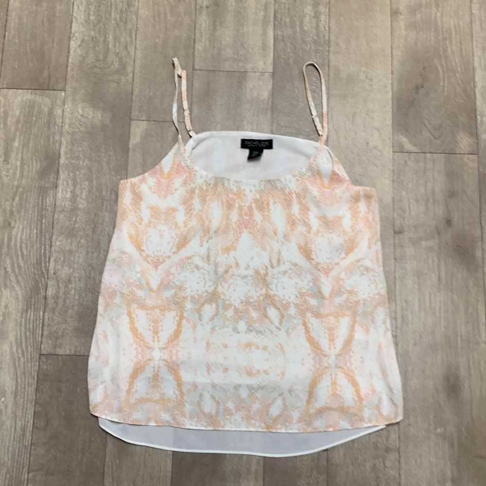 Womens Rachel Zoe‎ Animal Snakeskin Lined Camisole Tank Top Shirt
